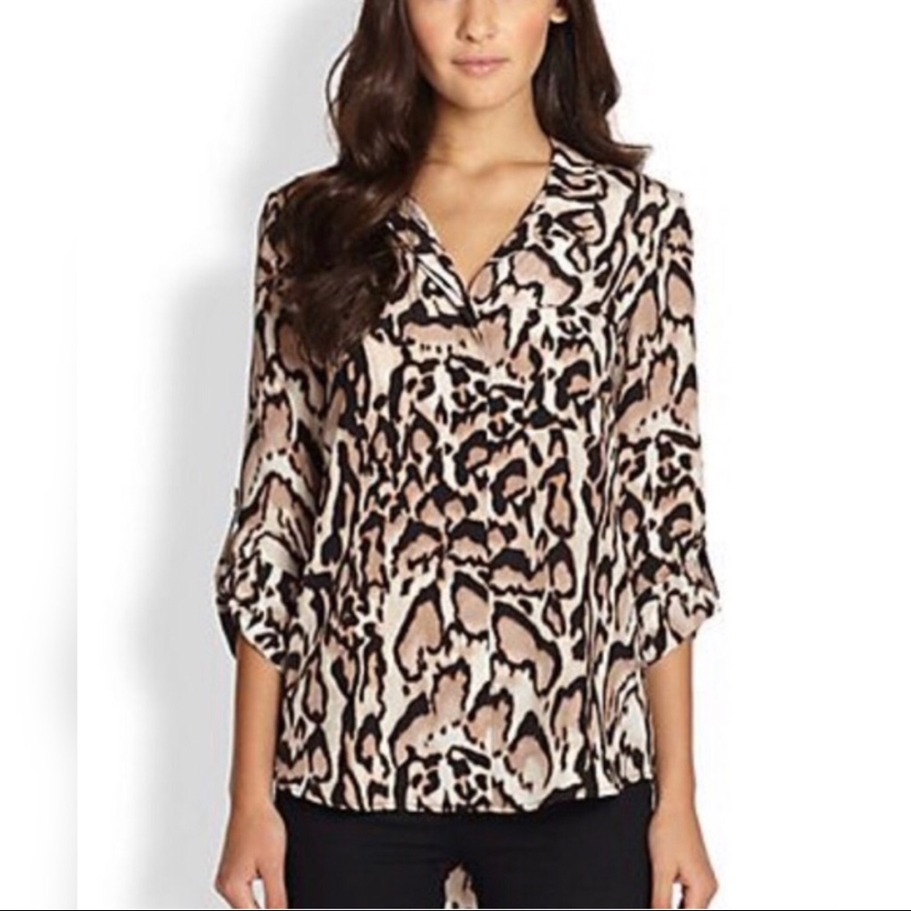 Diane Von Furstenberg Leopard-Print Blouse